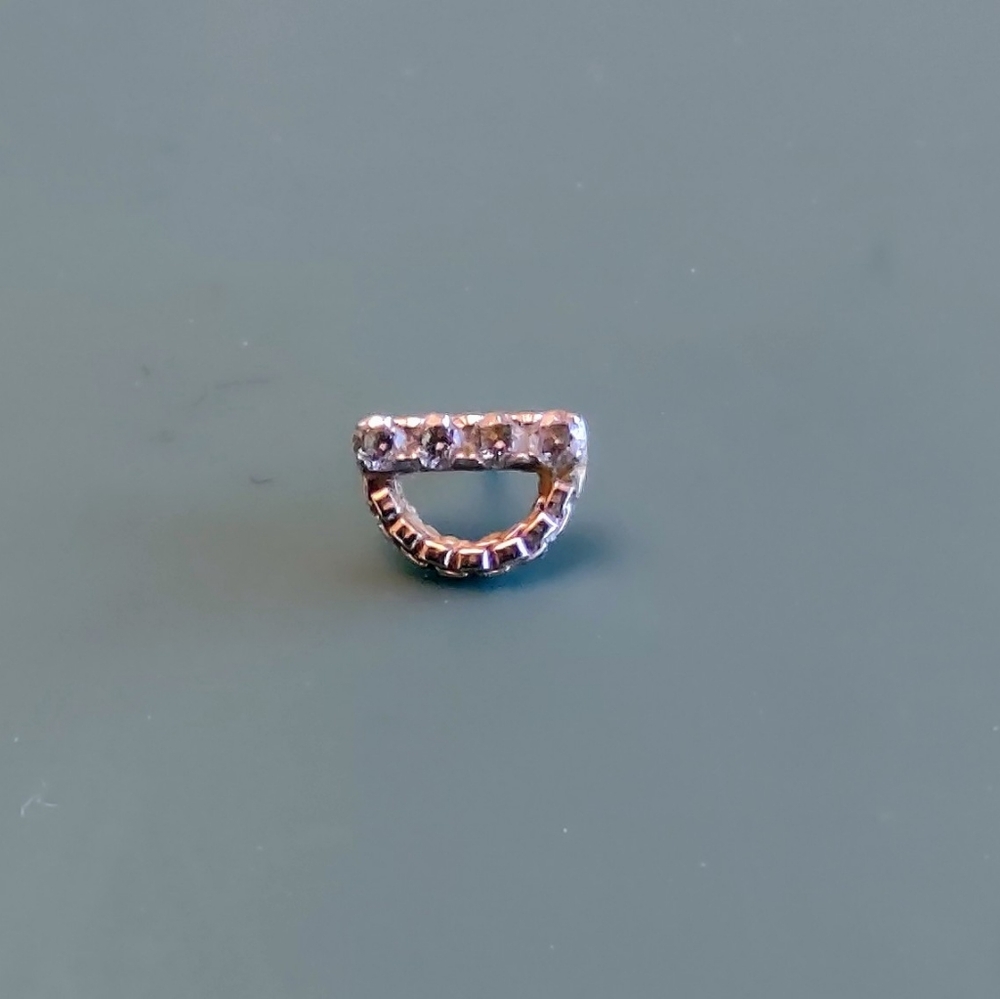 BVLA Halfmoon Diamond and Gold Threadless End